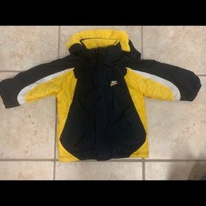 Nike boys jacket, color yellow and navy blue
